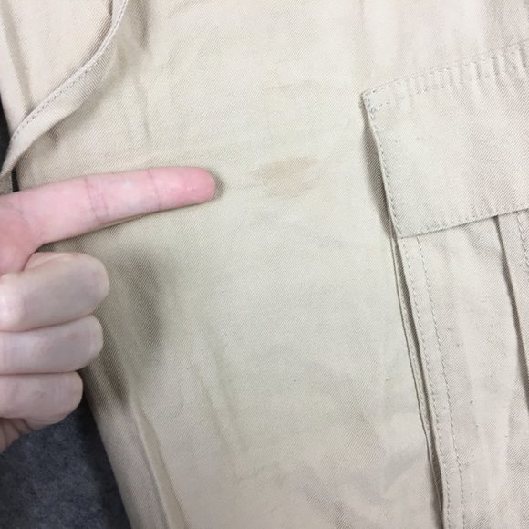 Zara Jogger Pants S Khaki Cargo Drawstring Tapered High Rise Casual Relaxed Tan - Picture 5 of 16